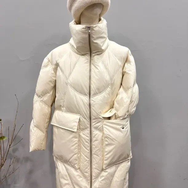 休闲百搭中长款潮流女士棉服
