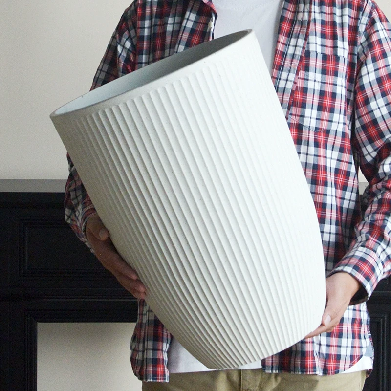 高款特大号花盆塑料极简落地摆件客厅阳台大花盆50-60公分高左右