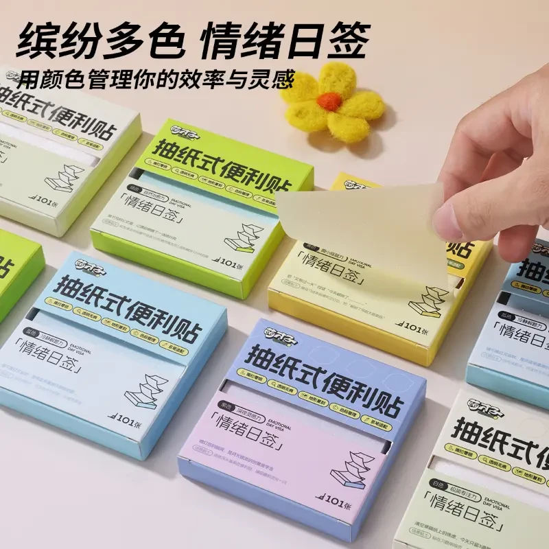 【抽纸式便利贴】透明抽纸式便利贴高颜值便签纸贴纸可书写记事贴考