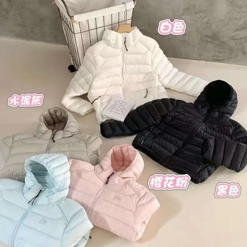 休闲百搭保暖轻薄连帽白鸭绒