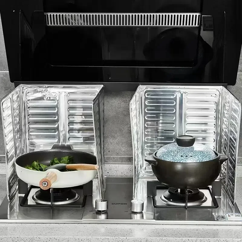 灶台可折叠挡油板煤气灶隔热板厨房炒菜防护板家用防溅油挡板