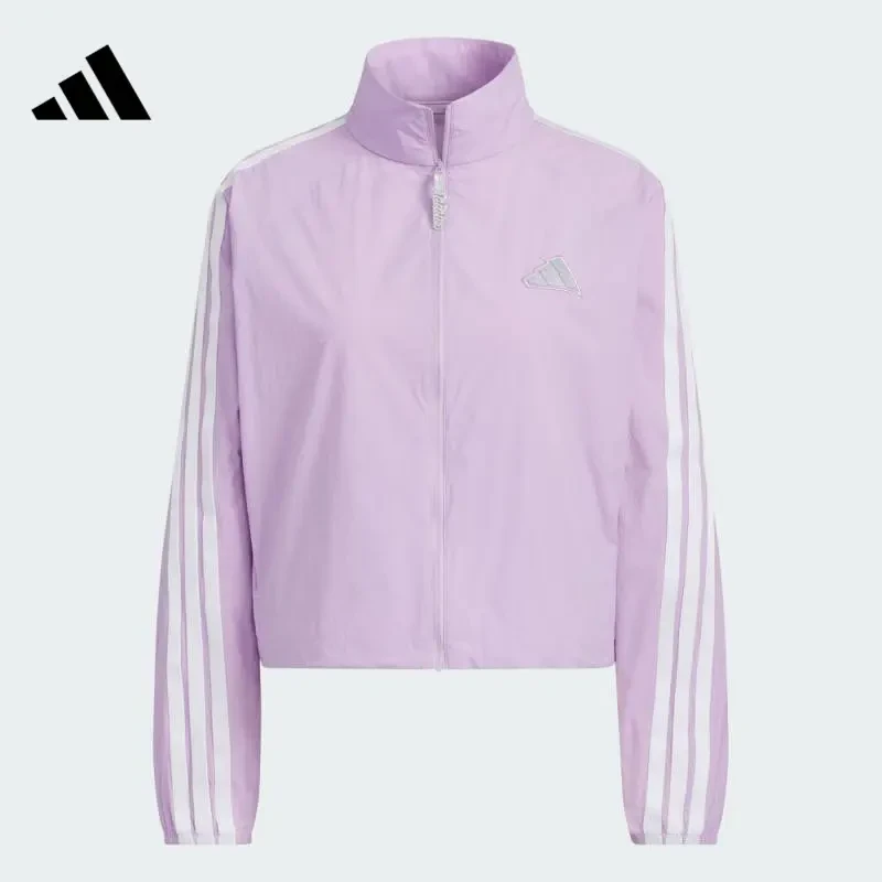 adidas/阿迪达斯秋季新款女子凉感梭织运动休闲夹克外套短款长袖