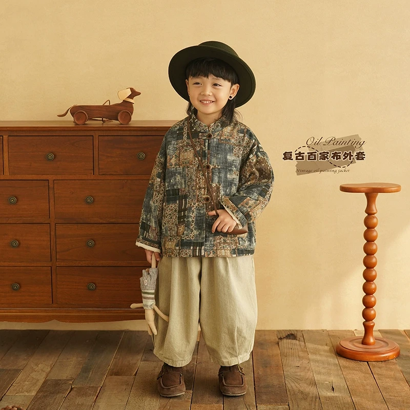 砚台家韩系男童格纹外套春款儿童单排扣上衣保暖衣服St-x98193s