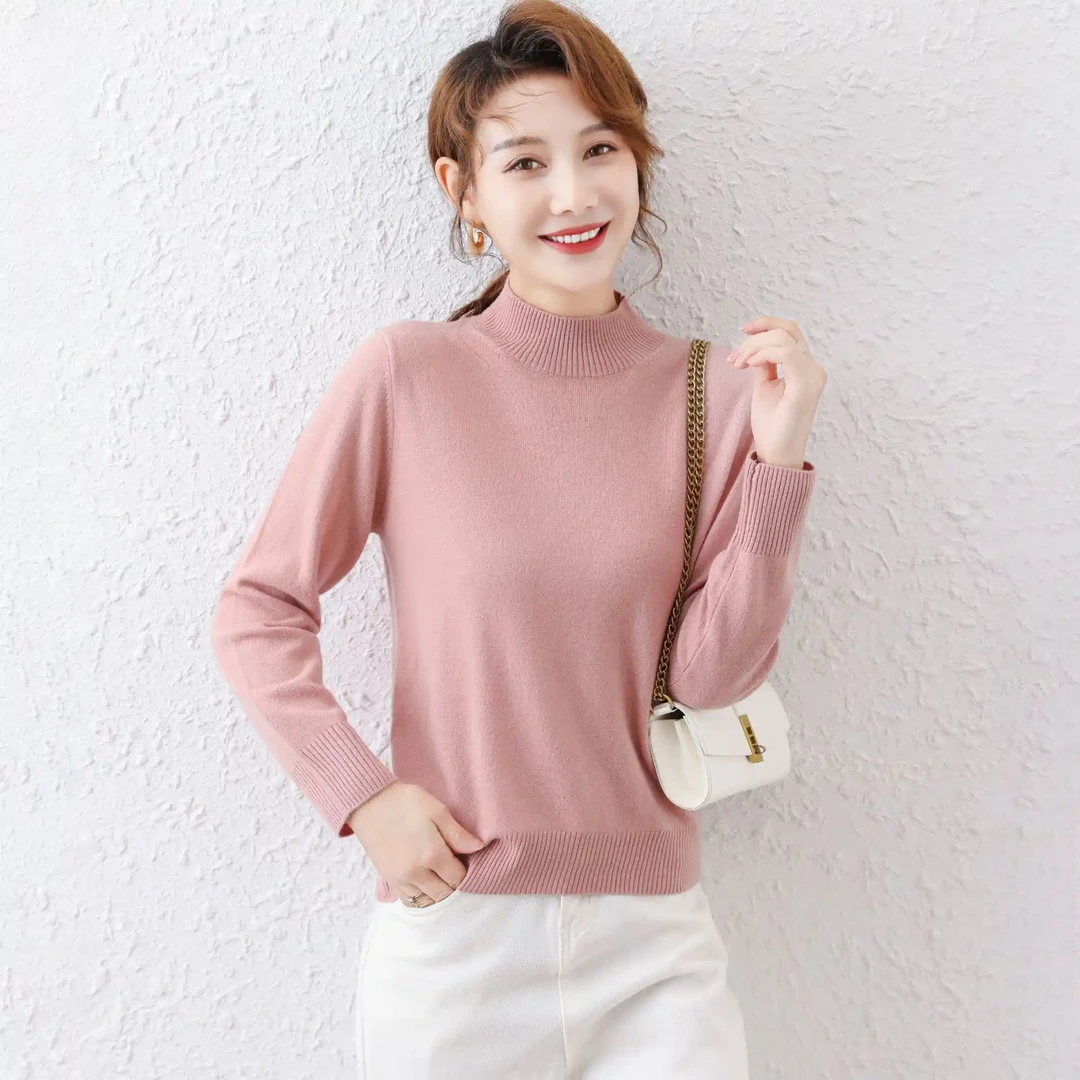 （下单备注编号）经典纯色衫女春秋常规款百搭长袖打底针织衫洋气