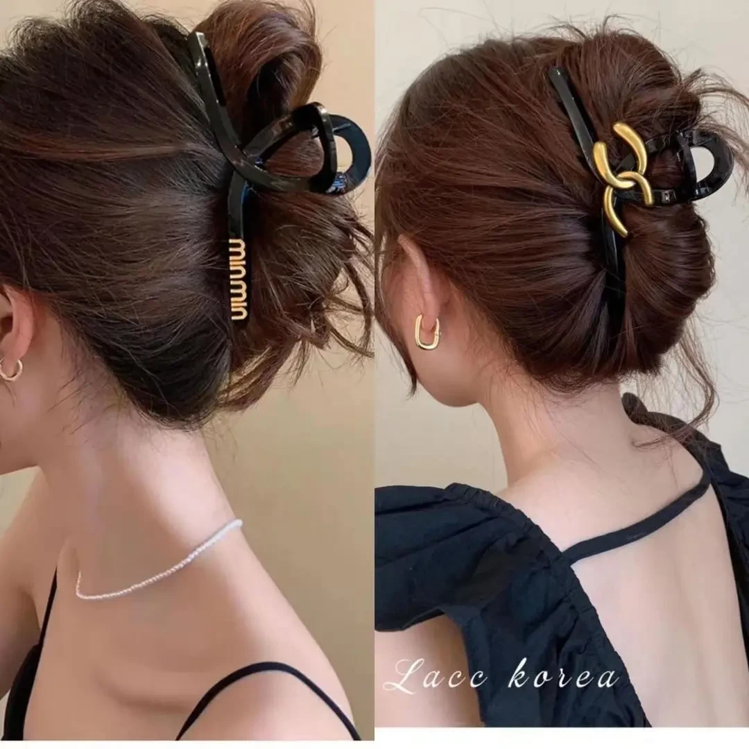 头发秋冬抓夹大号黑色发夹女网红后脑勺2025新款早春发抓头饰夹子