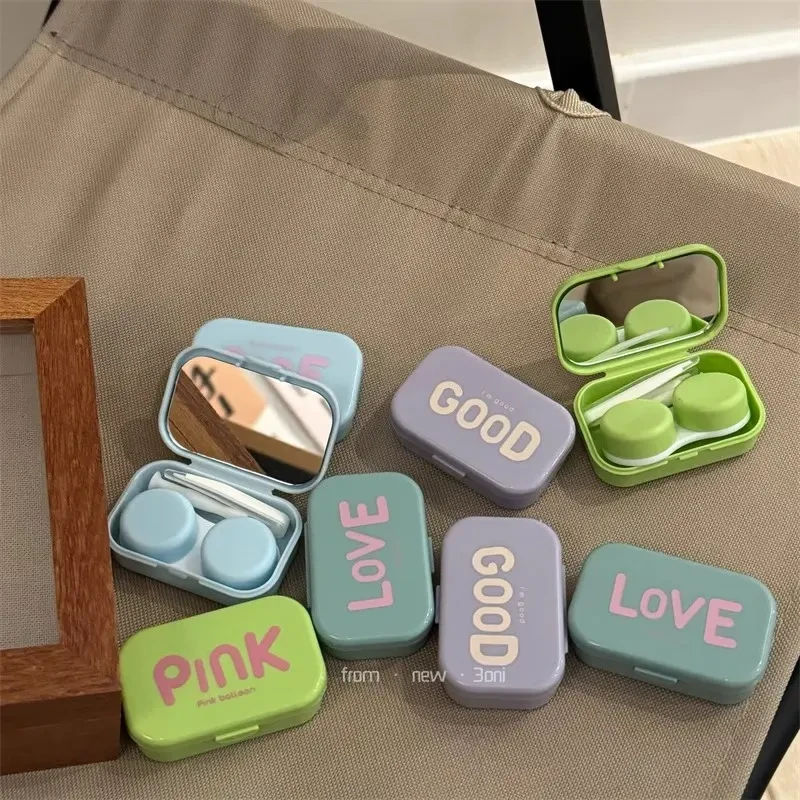 ins小清新文艺～小众简约感隐形眼镜盒小巧便携美瞳护理伴侣盒