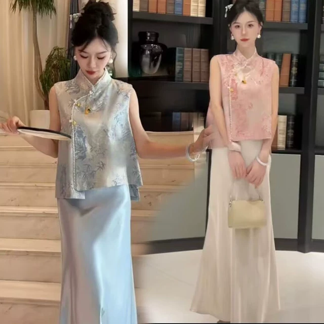 中式国风气质时尚百搭小众设计休闲宽松复古夏季显瘦流苏马甲套装