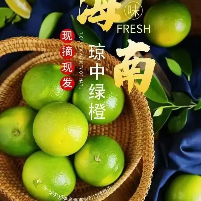 海南琼中绿橙香甜多汁5斤包邮(京东)