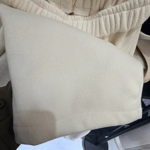 纹理弯刀裤糯米慵懒阔腿加绒加厚休闲裤