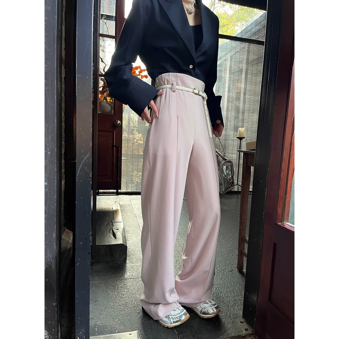 cunblvd常存 高品质进口面料极简质感垂感宽松直筒拖地裤西装短裤