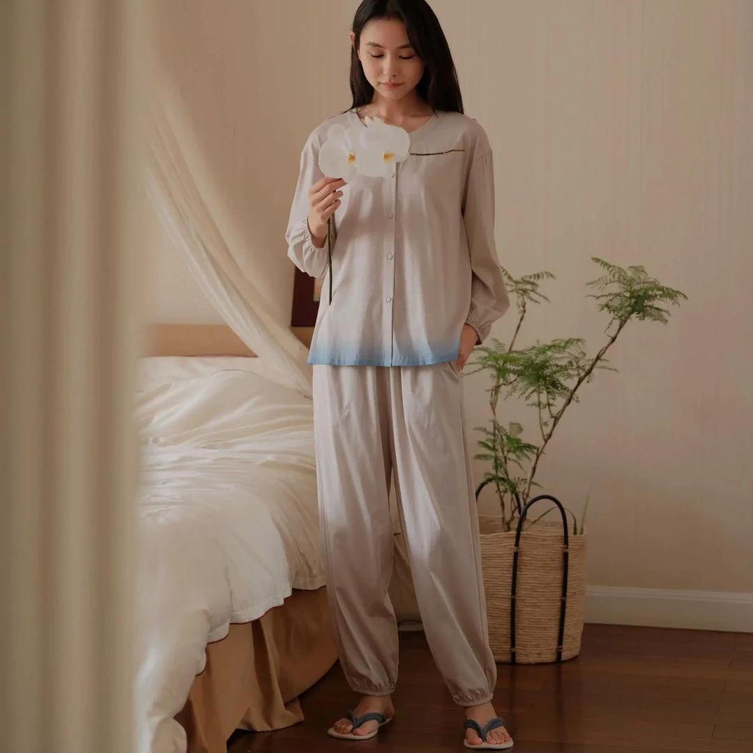 【蟲子姐姐专属】朵朵可可251-064睡衣女居家舒适长袖家居服套装