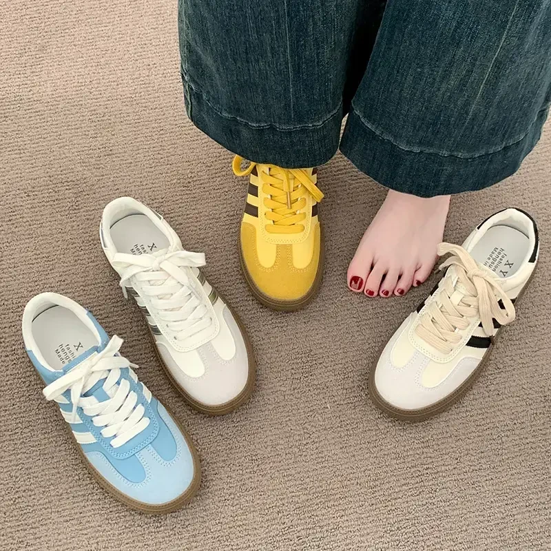 德训鞋女2025年春季新款阿甘鞋平底时尚百搭爆款休闲板鞋运动单鞋