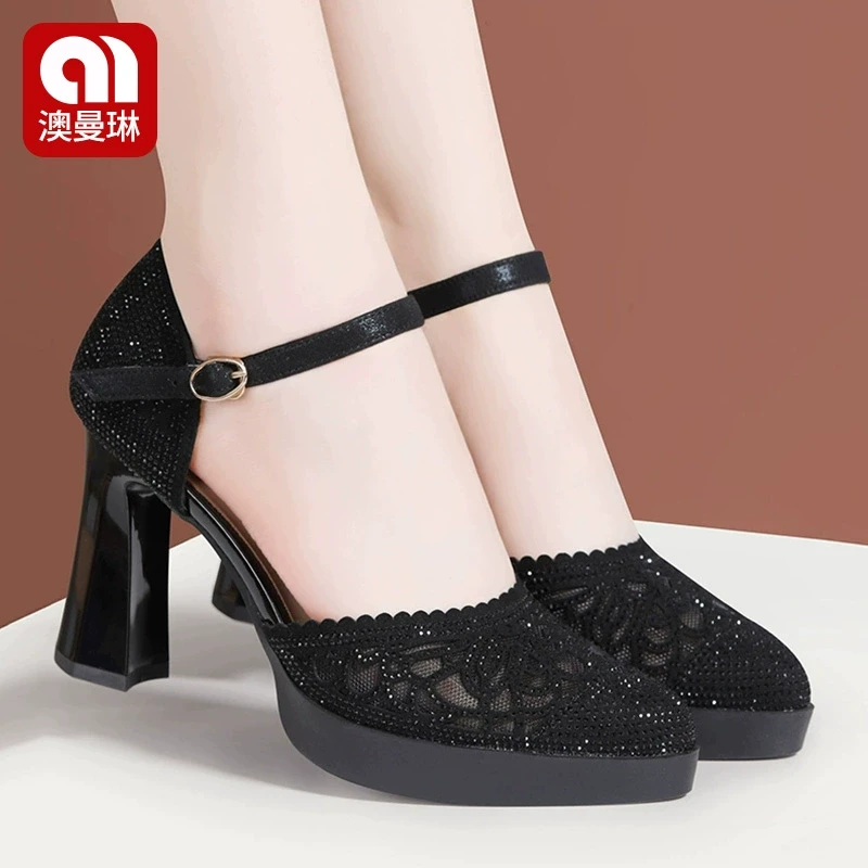 澳曼琳身所专业形体步态专用走秀鞋真皮不累脚舞台表演配旗袍鞋女