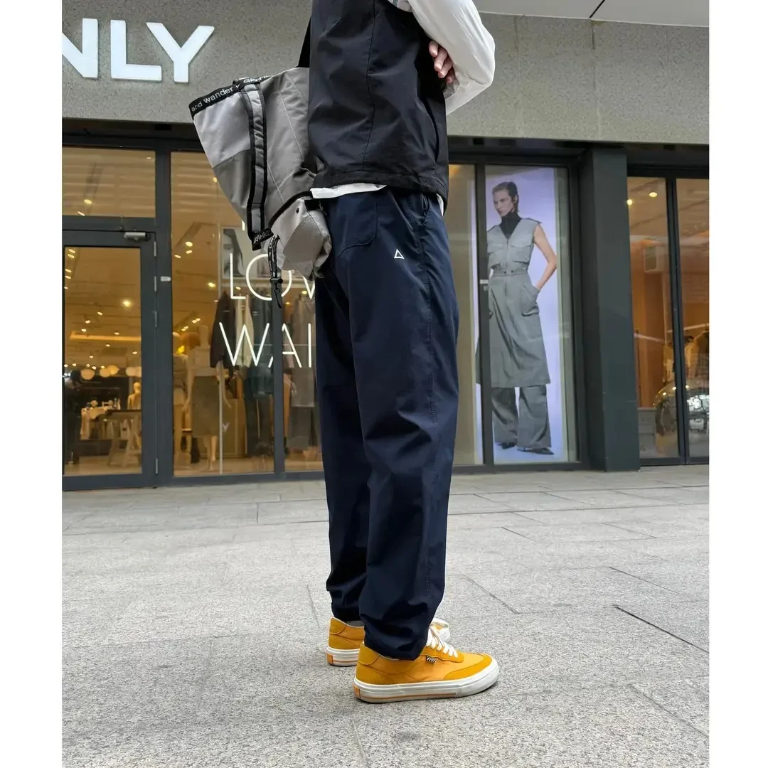 夏季新款日系中性风复古凉感锥形工装长裤男女同款轻薄透气直筒裤