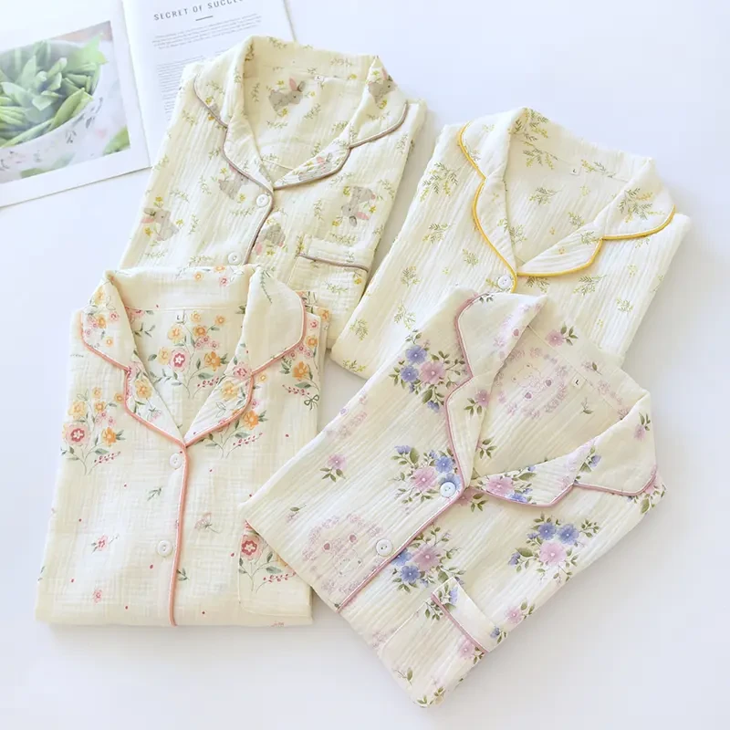 (爆款精选100-110）商场同款女士纯棉家居服睡衣套装  博