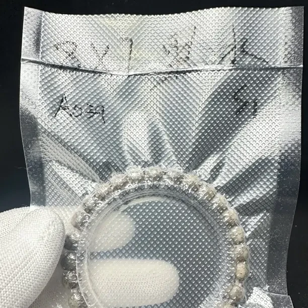 辰蕙造物A039-星月菩提黑冰石玉料8x7mm一物一图