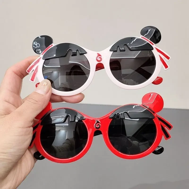 新款儿童硅胶太阳镜小孩时尚户外潮流卡通哪吒眼镜男童遮阳眼镜女