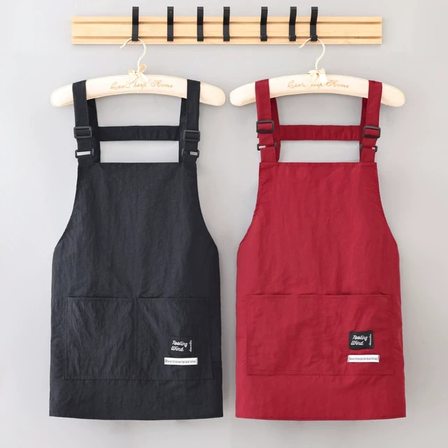 时尚家用围腰背带围裙耐污耐穿可调节罩衣防水耐脏工作服可定制女