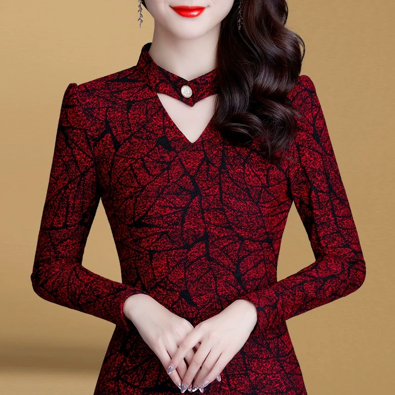 3066打底衫女红色【3XL,4XL】