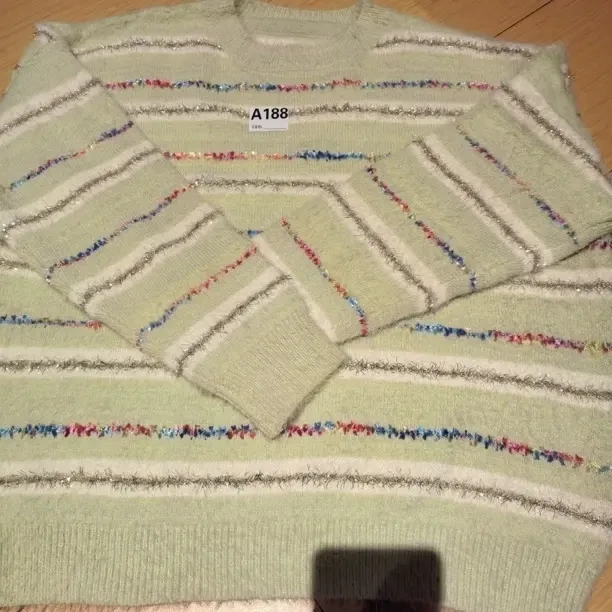 188条纹针织毛衣百搭新款冬时尚休闲长袖套头