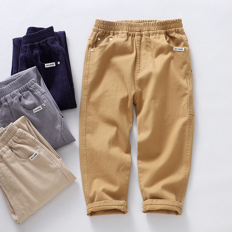 高品质童装男童春秋新款有型卡其休闲裤~儿童中大童百搭长裤外贸1