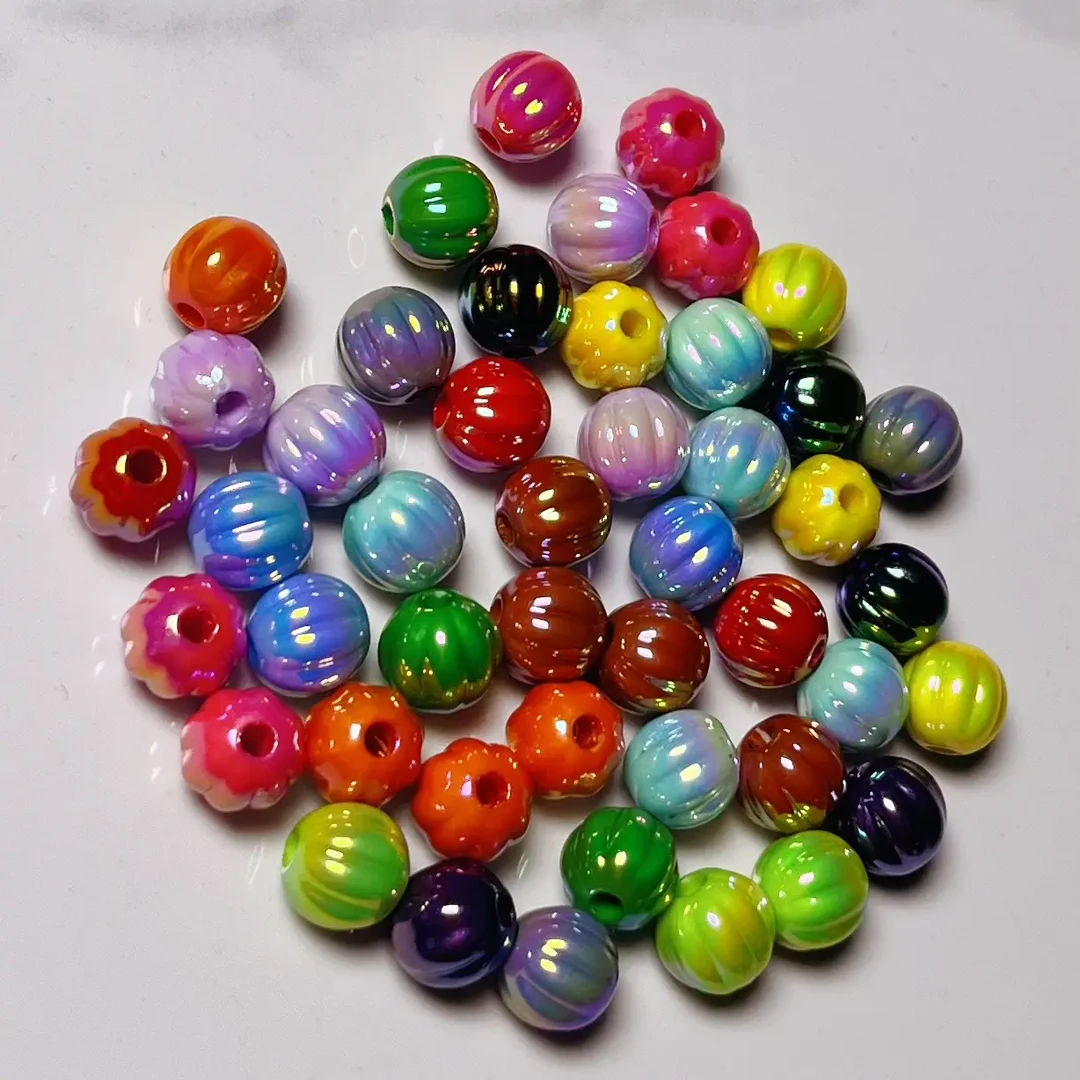 南瓜珠DIY镀彩亚克力卡10（30颗）