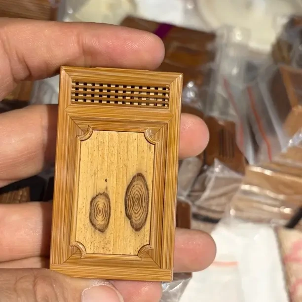 梅鹿竹铰链门竹蛉盒虫盒榫卯虫具张圣林鸣虫用具66*39*21