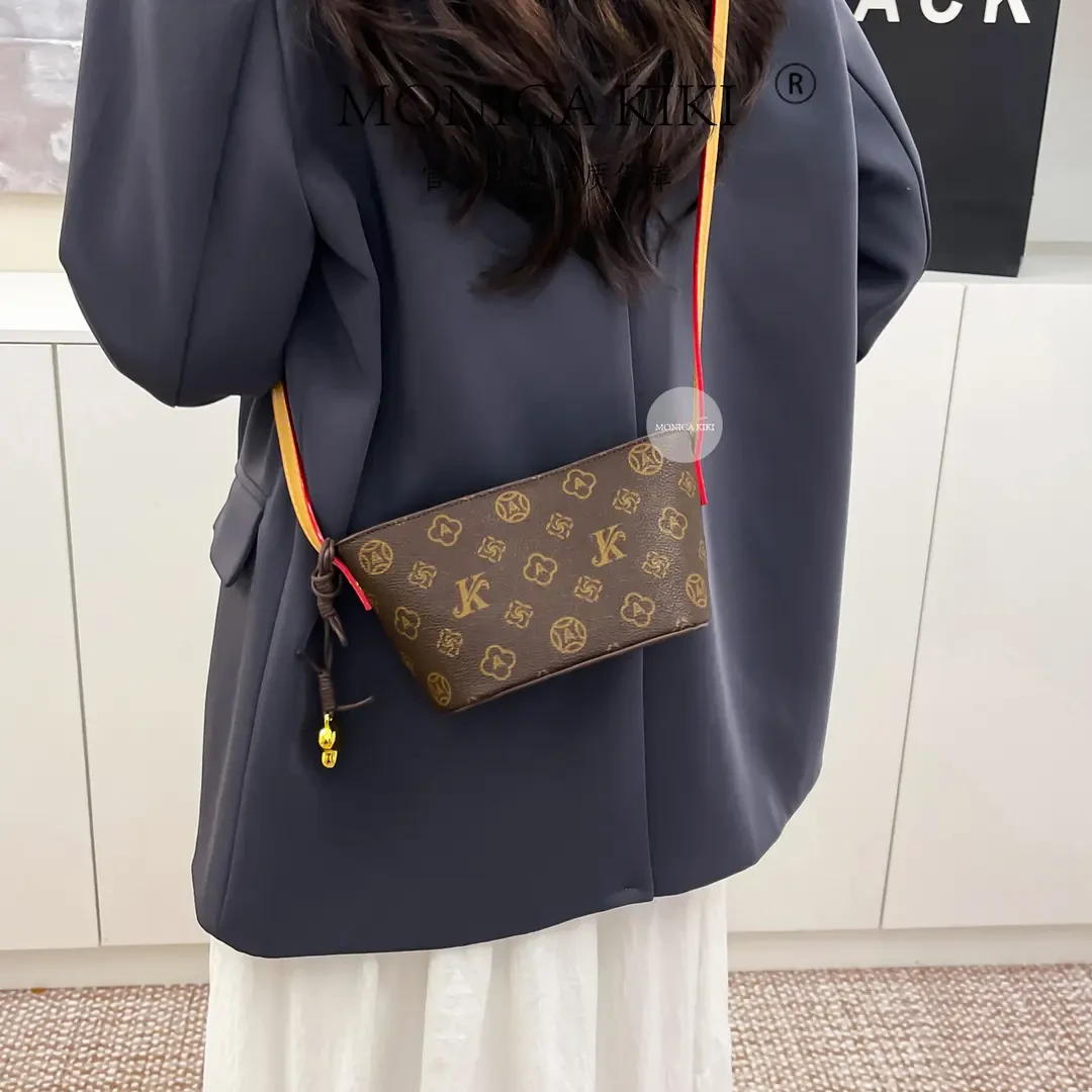 2025新款小船元宝包原创轻奢字母印花时尚单肩斜挎包简约百搭