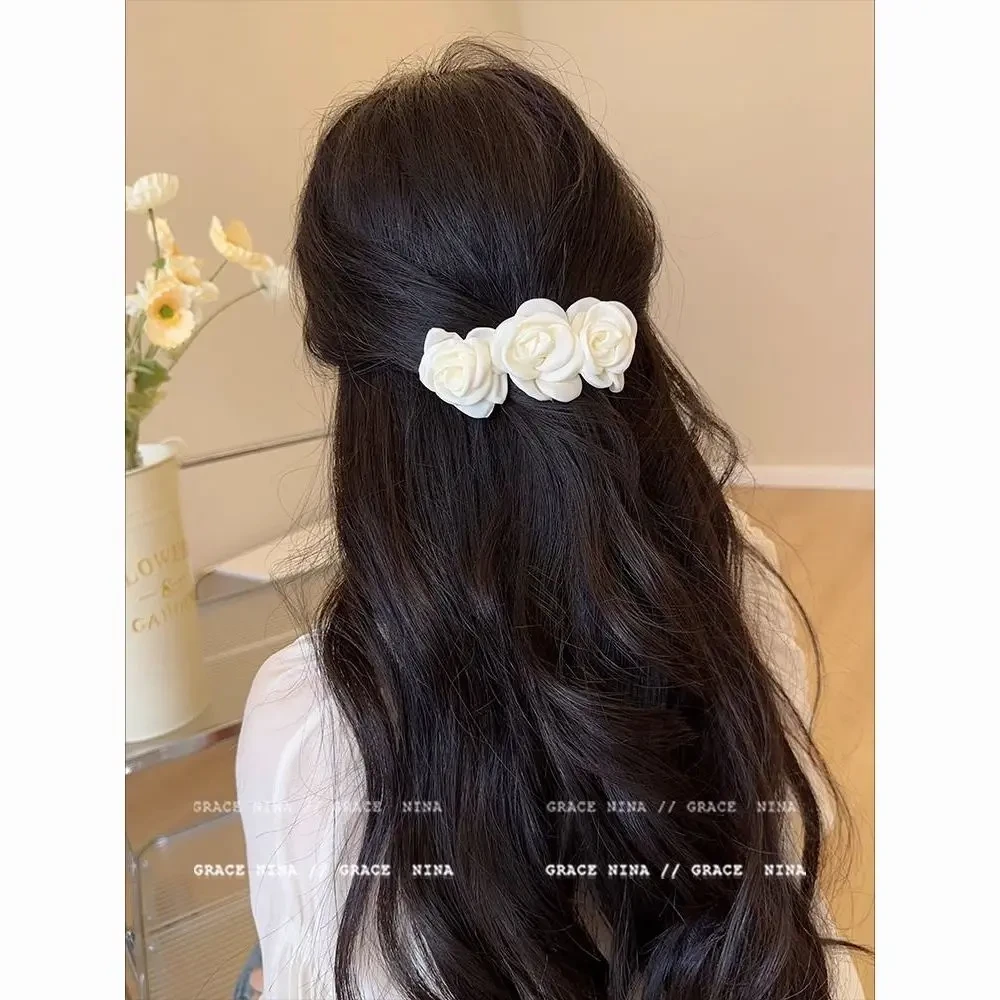 超仙立体水墨蝴蝶抓夹半披发抓夹花朵新款高级感中发夹后脑勺