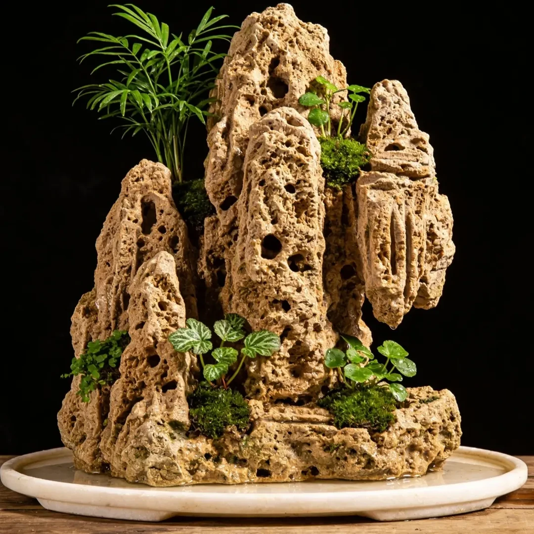 天然吸水石假山盆景微景观造景观赏装饰小摆件