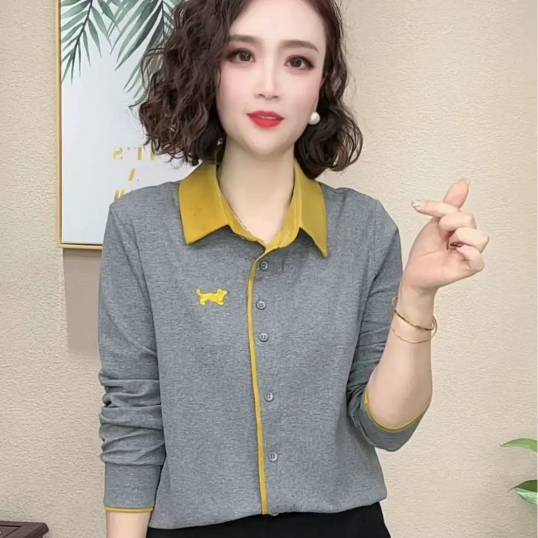 新款春季百搭休闲宽松时尚洋气气质网红女士显瘦减龄长袖#699