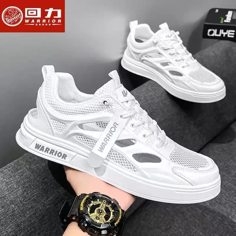 回力男鞋凉鞋男款2025夏季网面小白鞋男软底镂空板鞋涉水溯溪鞋男