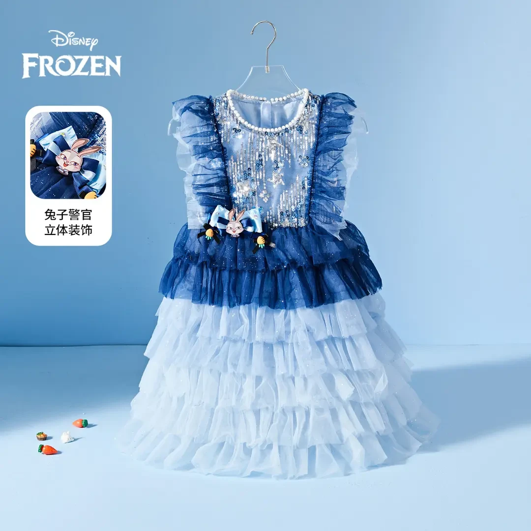 Disney/迪士尼冰雪奇缘连衣裙夏季童装 「欧若风」 纱裙兔子礼服