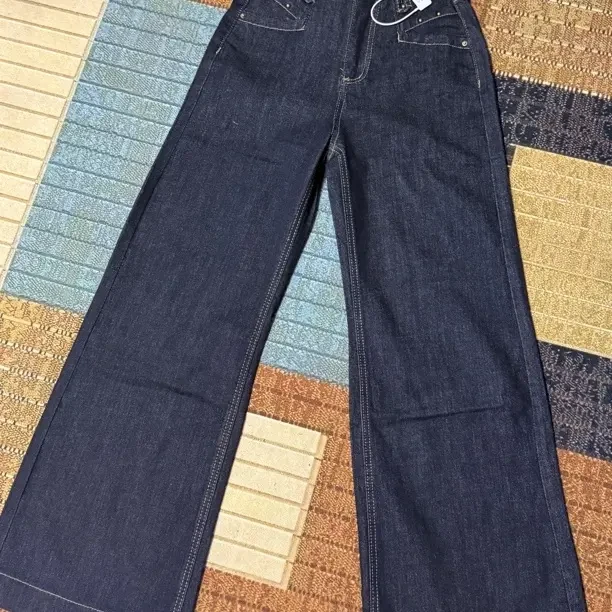 早秋新款丹宁色高腰显瘦垂感窄版阔腿牛仔裤女
