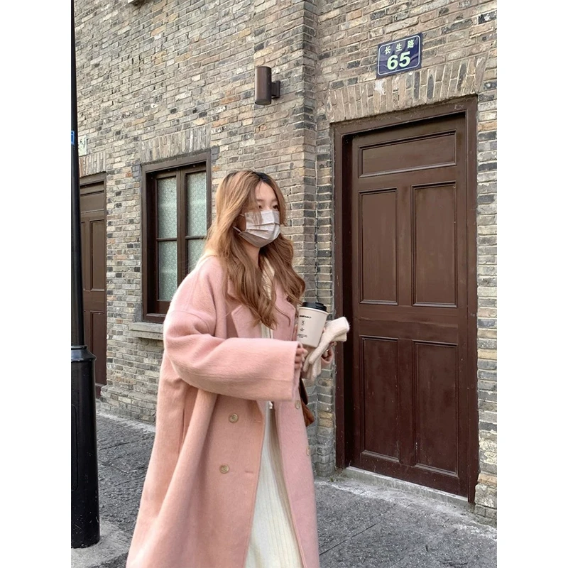 【断舍离】乌77毛呢外套女韩系高级感小个子宽松中长款呢子大衣