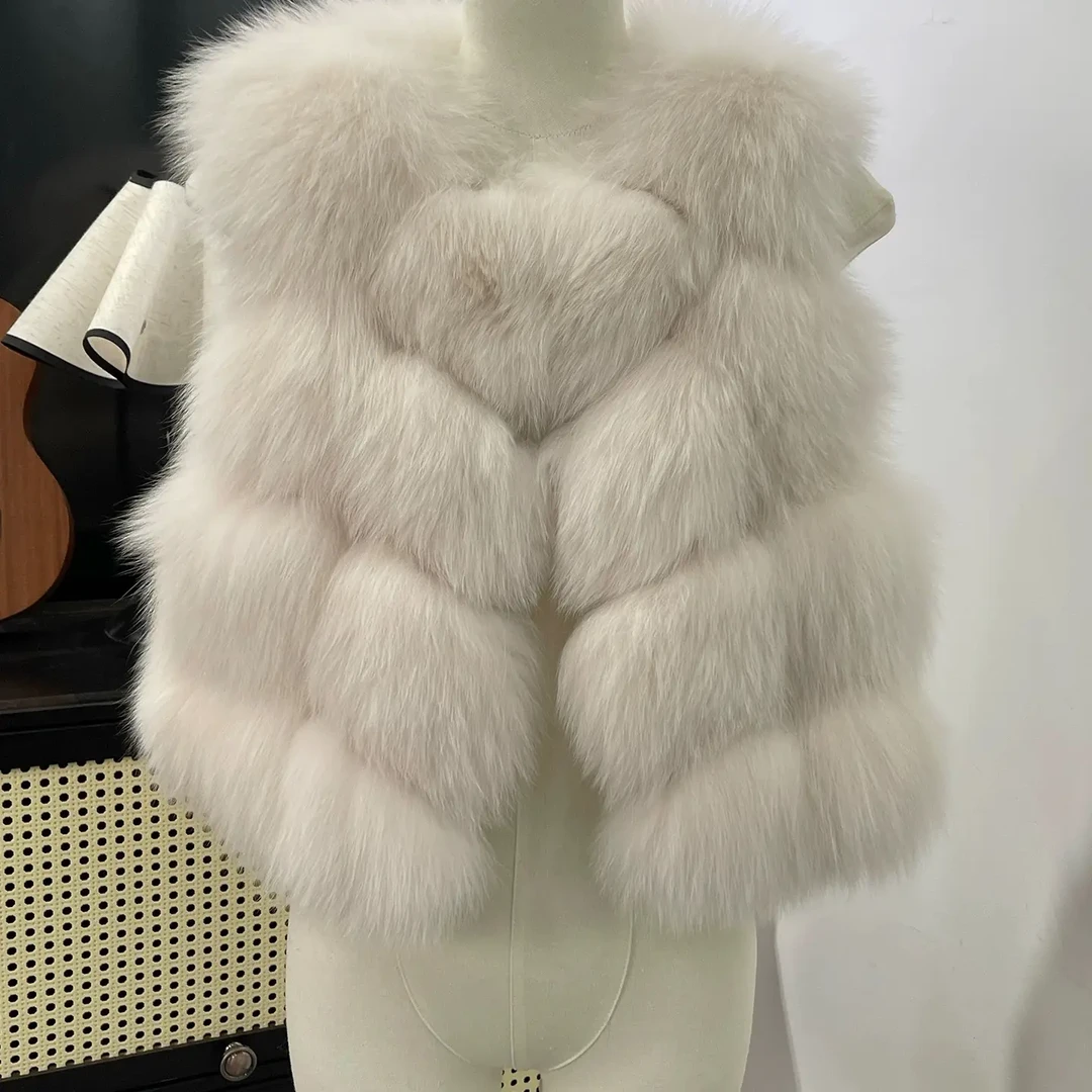 浅色加厚款环保毛毛马甲