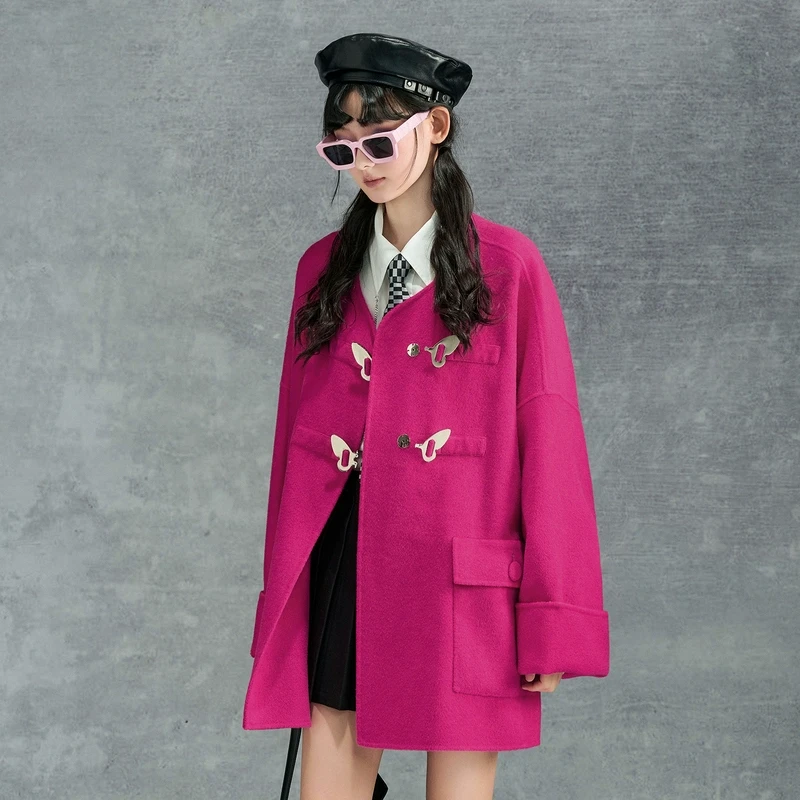 【商场同款】PHORM2024春装新款双面呢羊毛大衣L06111416