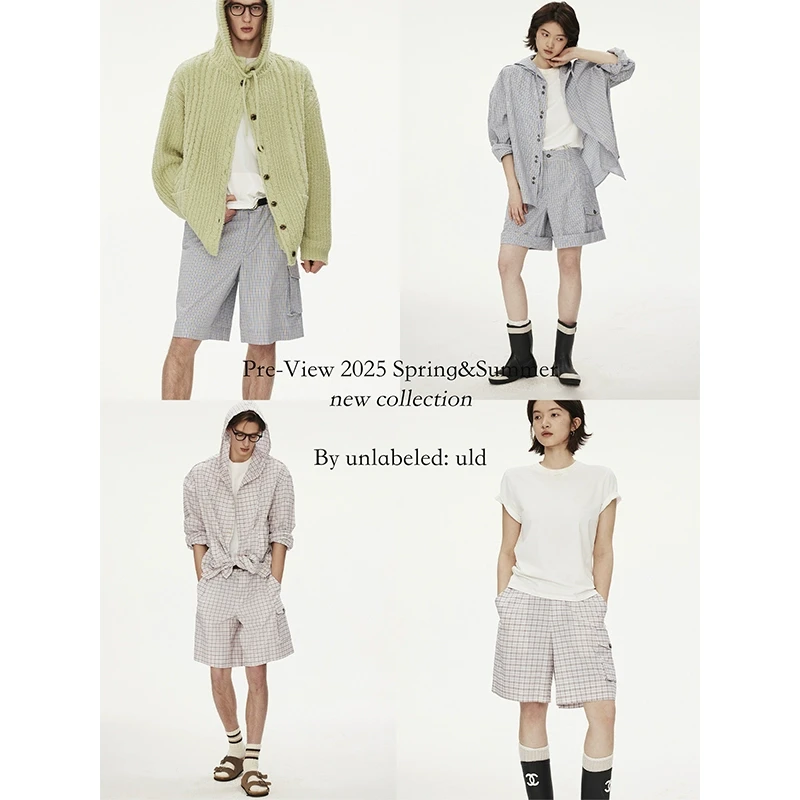 【ULD】/25春夏新vintage日本科技液氮新疆棉中古格纹色织工装短裤