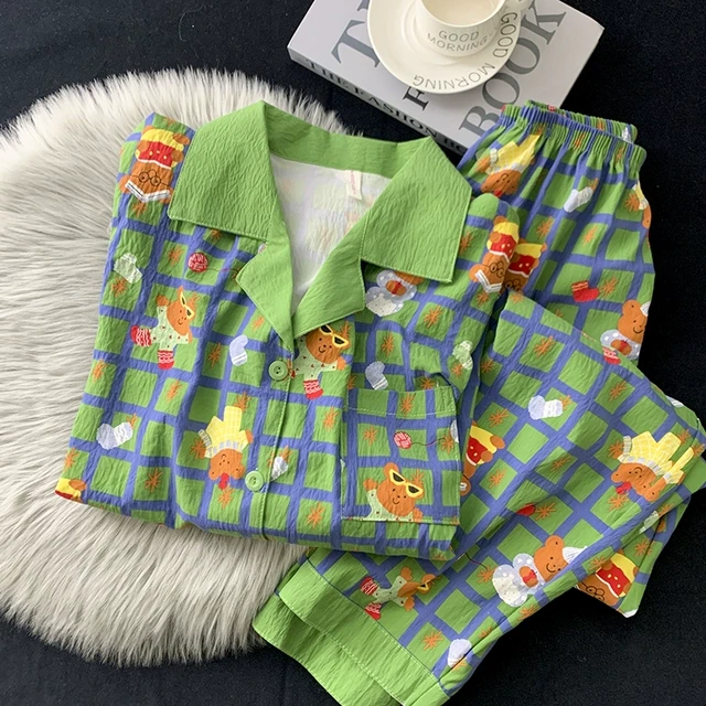 【三件套多款选】云朵棉可爱睡衣女生夏季短袖长裤甜美家居服外穿