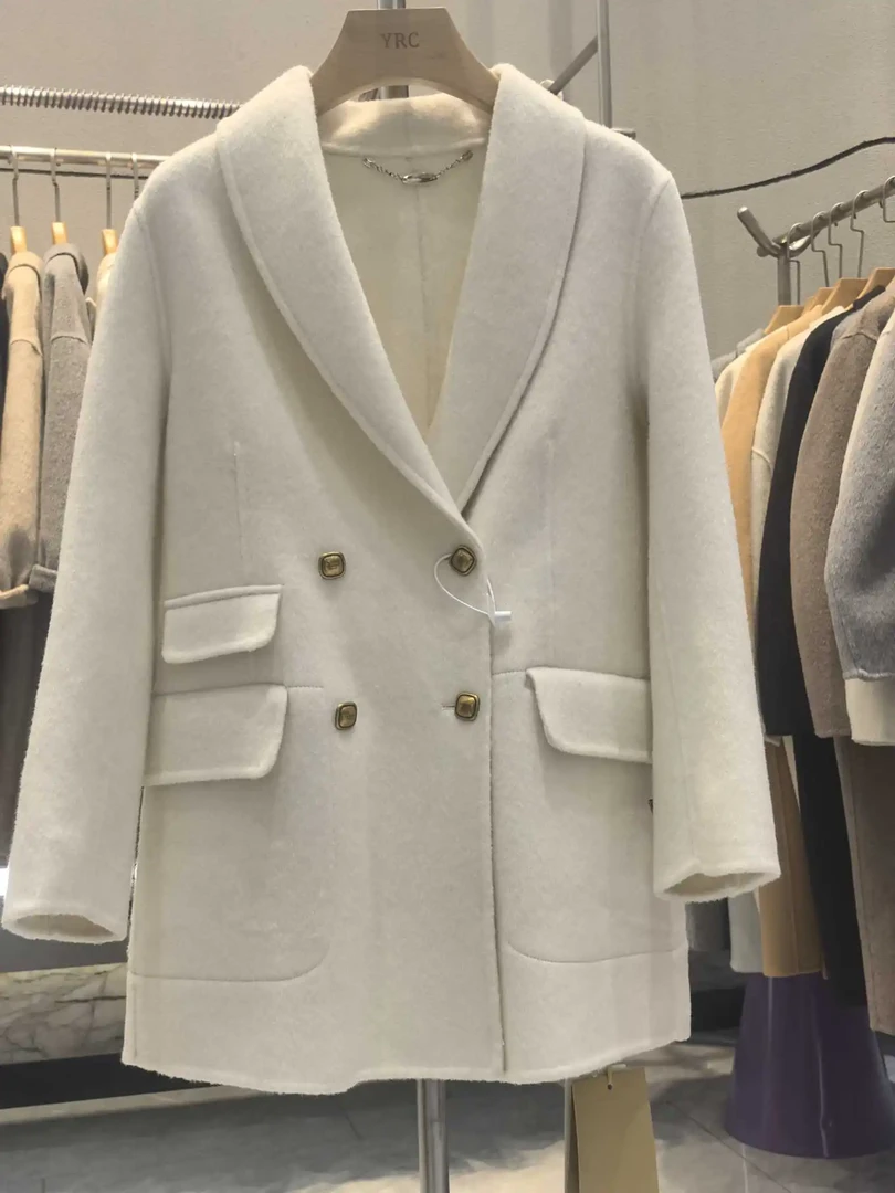 新款高端定制简约款双面呢大衣81002