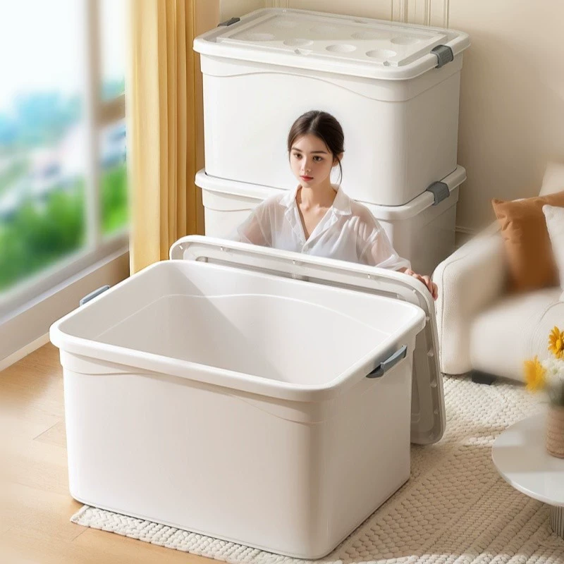 佳帮手大容量塑料敞口收纳箱家用衣服玩具储物箱加厚衣柜整理箱子