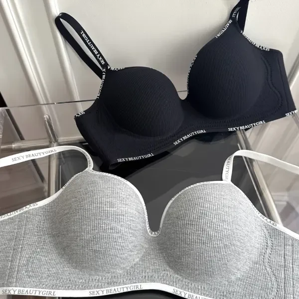 显大漫画胸 | 无痕聚拢内衣小胸显大无钢圈防下垂收副乳字母文胸