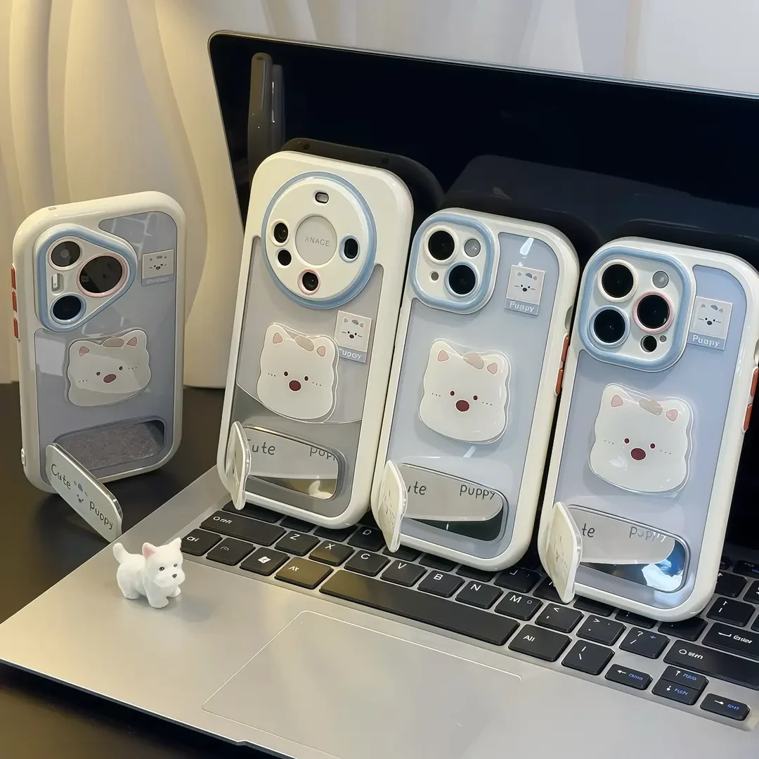 立体西高地适用苹果16pro手机壳iPhone15女14华为mate60小米