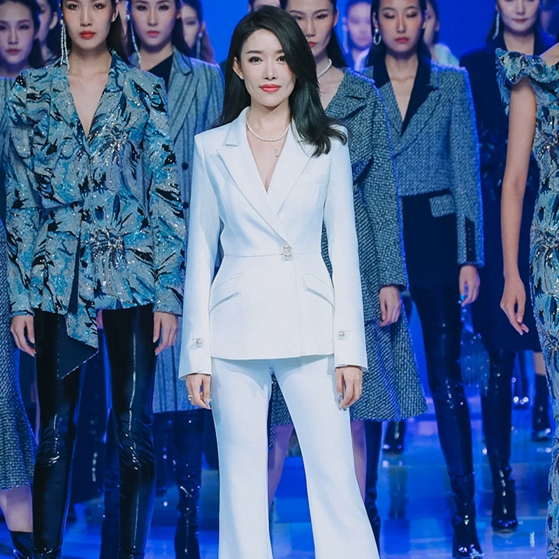 MAGGIE MA设计师款白月光珍珠温柔系西装套装031C/032P