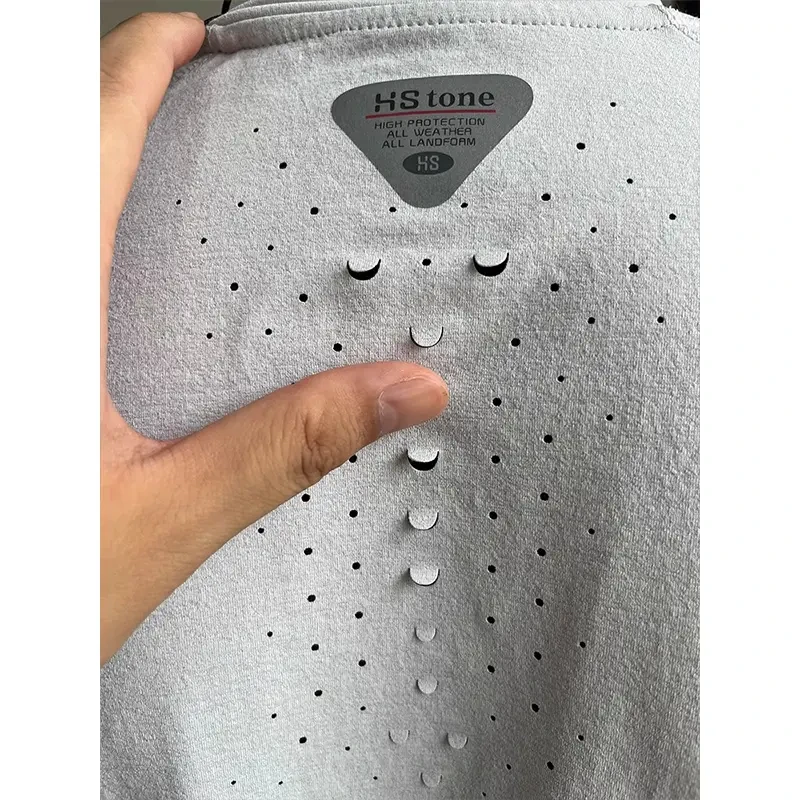 龙鳞激光打孔速干T恤男夏美式健身训练篮球运动短袖情侣防晒半袖