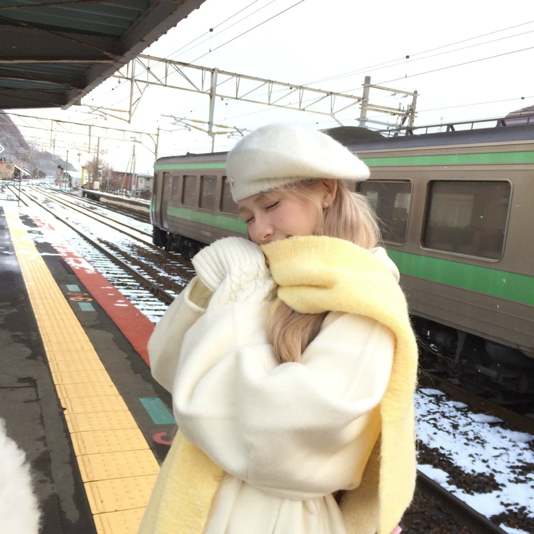 hucares自制「奶酪陷阱」自留款奶黄纯色围巾围脖奶fufu