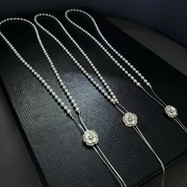 恒耀珠宝淡水珍珠山茶花扣设计感气质百搭项链4-5时尚