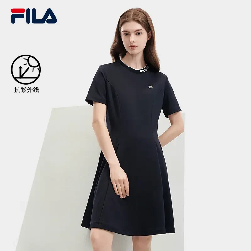 Fila/斐乐【欧若风】女优雅百搭显瘦户外休闲运动连衣裙F11W421306F