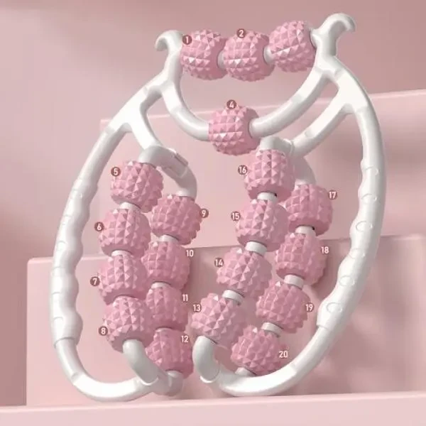 腿部按摩器滚轮环形夹腿瘦大小腿神器腿肌肉放松升级20轮按摩滚轴