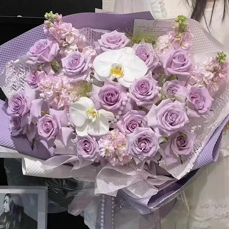 绣球混搭紫粉玫瑰花束全国鲜花速递同城配送女友闺蜜长辈生日礼物